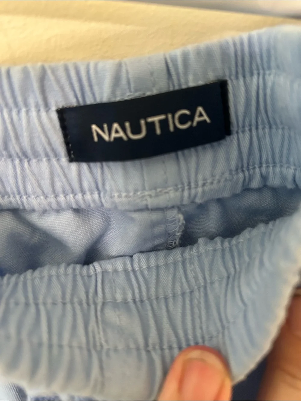 Nautica Men's Pale Blue Elastic Drawstring Shorts